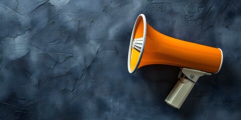 Megaphone representing marketing and sales strategies for branding and lead generation. Concept Marketing Strategies, Sales Tactics, Branding, Lead Generation, Megaphone