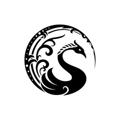 Naklejka premium phoenix or peacock logo vector art design