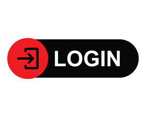 login button on white background. login button sign