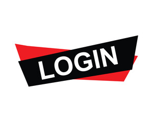 login button on white background. login button sign