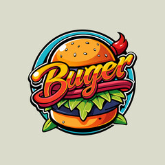 burger logo vector illustration