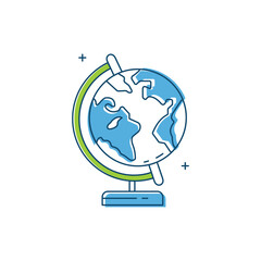 Globe, World, Earth, Global, International, Geography, Globe Icon, Planet, Continents, Atlas......., Globalization Vector Icon Design