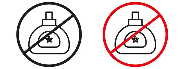 Allergy Warning Forbidden Perfume Sign for Fragrance-Free Zones