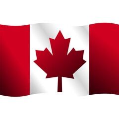 Obraz premium Canadian Flag Waving 2024