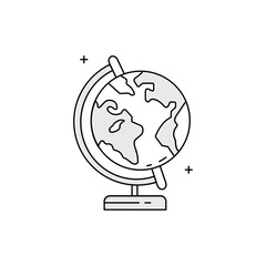Globe, World, Earth, Global, International, Geography, Globe Icon, Planet, Continents, Atlas......., Globalization Vector Icon Design