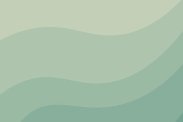 Abstract green gradient wave simple background. Vector illustration.
