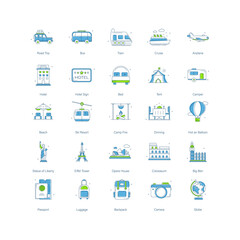 Comprehensive Travel Vector Icon Design Collection