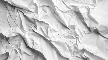 Obraz premium Texture of a paper background showing wrinkled and folded white paper