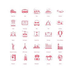 Comprehensive Travel Vector Icon Design Collection