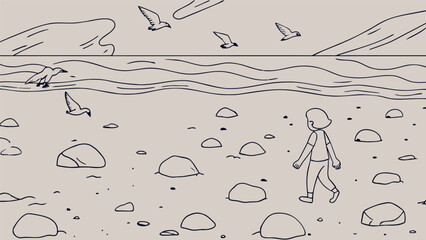 Coloring Page line art design 