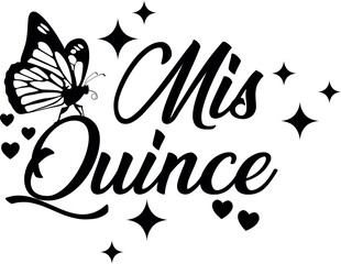 Mis Quince SVG Cut File for Cricut and Silhouette, EPS Vector, DXF , PNG , JPEG , Zip Folder © Fawad
