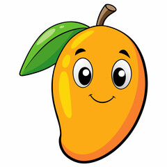 Mango cartoon vector illustration 