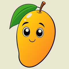 Mango cartoon vector illustration 