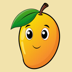 Mango cartoon vector illustration 