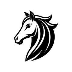 Minimalist Horse head logo vector illustration