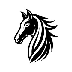 Minimalist Horse head logo vector illustration