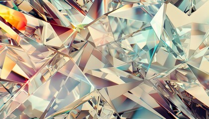 Abstract background with colorful geometric shapes and patterns.