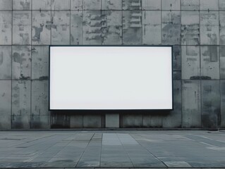 Blank billboard on a concrete wall, perfect for your advertisement.