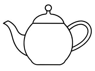 Obraz premium A minimalist line art of a teapot
