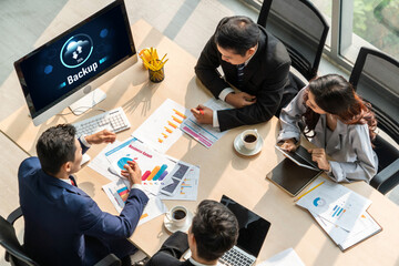 Backup Storage Data Internet Technology Business concept. Database storage cloud technology file...