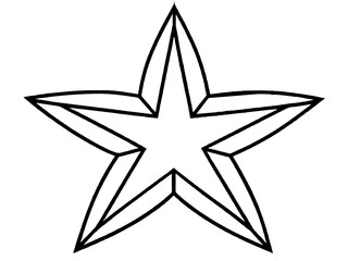 Fototapeta premium A delicate line art of a star