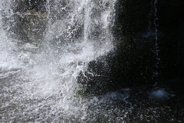 Close-up fragment of a waterfall.