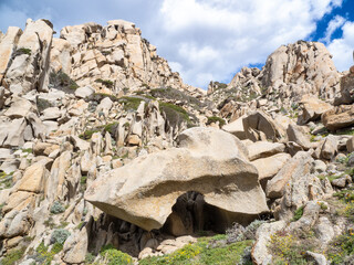 Curious rocks in Capo Testa, Sardinia island