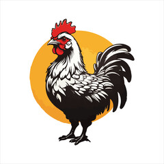 chicken vector illustration silhouette image icon