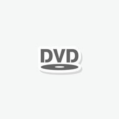 DVD logo icon sticker isolated on gray background