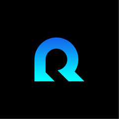 R simple modern logo