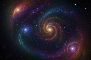 A cool galaxy swirl pattern with cosmic colors and dynamic movement