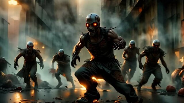 Zombies are running around the city