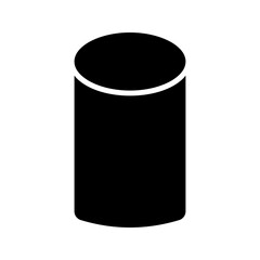 cylinder shape illustration vector graphic icon color editable