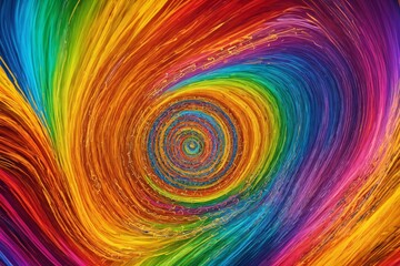 Fototapeta premium A dynamic musical note pattern with flowing shapes and vibrant colors