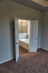 This is a picture of the design and architecture that was put into creating a newly built home. 