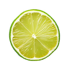 Lime slice on a transparent background.