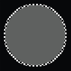 Black checkers frame. Photo frame.