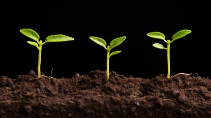 Budding beginnings  delicate young shoots emerging from newly planted flower seeds