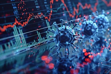 Graphs representing the stock market crash caused by the Coronavirus
