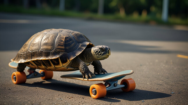 Mini Skateboard Turtle Glide,Generative.Ai
