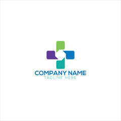 cross sign logo, plus logo, medical hospital logo
