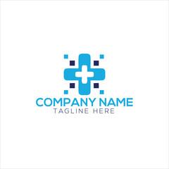 Obraz premium Medical logo Helping hands pharmacy sign symbol 