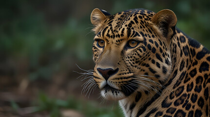 Obraz premium close-up Portrait of a leopard,Generative.Ai 