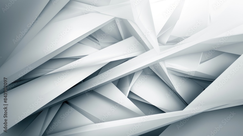 Poster a black and white abstract geometric background with various triangle shapes in different sizes arra