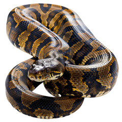 Fototapeta premium High resolution image of a royal python, also known as ball python, isolated on a clear background