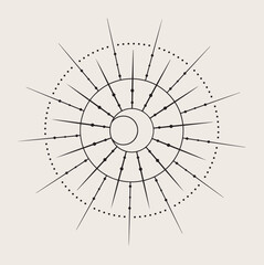 Obraz premium Abstract, geometrical spiritual vector illustration