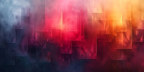 Fototapeta premium Abstract background with a textured, painterly effect, featuring a blend of warm and cool colors, creating a sense of depth and movement.