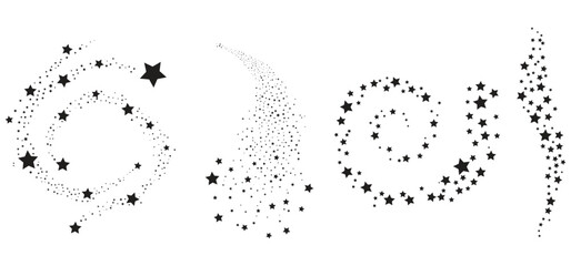 Stardust Trail Silhouette, sparkle vectror clip art
