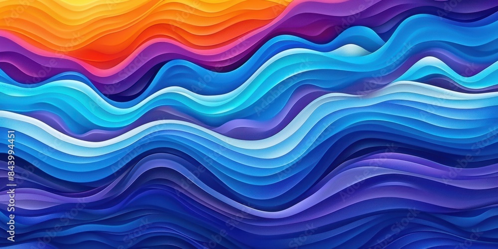 Canvas Prints colorful abstract waves in a vibrant gradient pattern depicting the beauty of motion and fluidity in