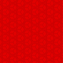 Seamless red color cubes abstract surface texture vector geometric cubes texture
